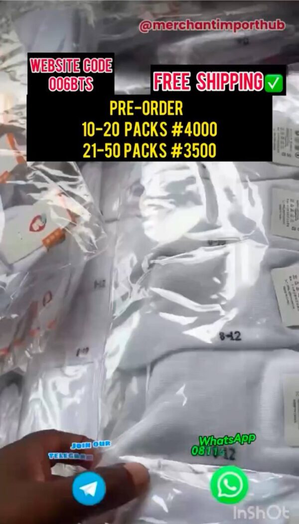 SCHOOL SOCKS (KIDS 1-6YRS) - 006BTS