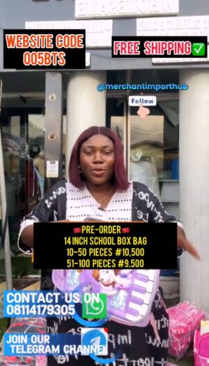 14INCH BOX SCHOOL BAG - 005BTS