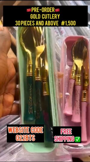 GOLD CUTLERY SET - 009BTS