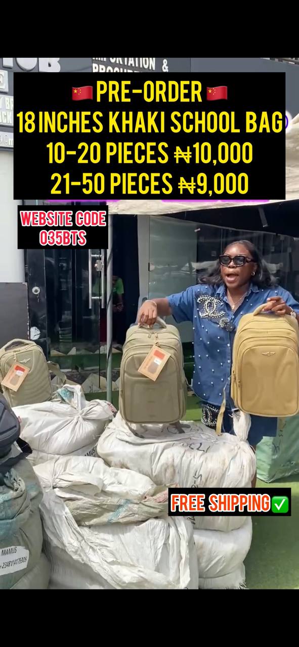 HANLIN KHAKI SCHOOL BAG - 035BTS