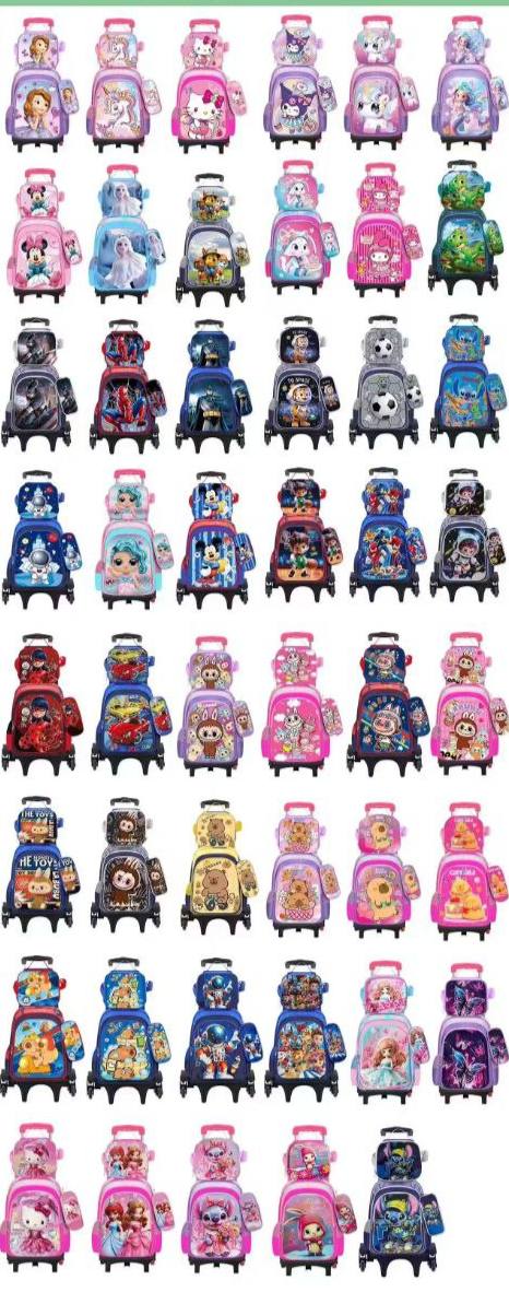 16INCHES 3IN1 TROLLEY SET SCHOOL BAG,LUNCH BAG AND PENCIL CASE - 033BTS