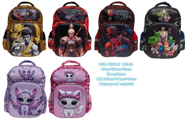 16INCHES SCHOOL BAG (HSD BRAND) - 039BTS