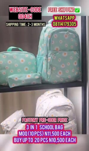 3 IN 1 SCHOOLBAG 004CH