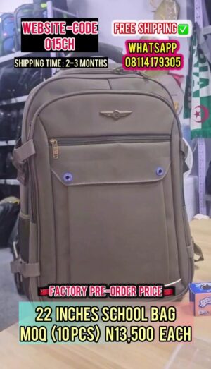 22 INCHES SCHOOLBAG-015CH