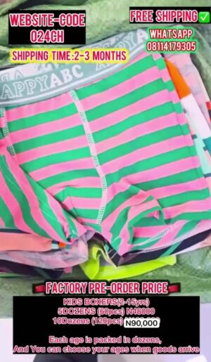 KIDS BOXERS (2-15YEARS)-024CH