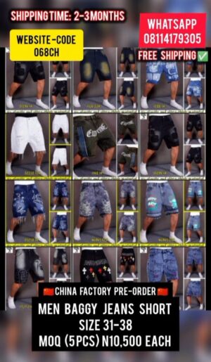MEN BAGGY JEANS SHORT-068CH