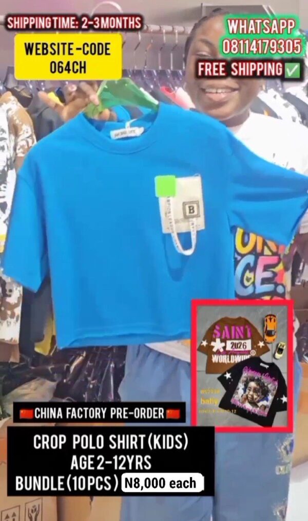 CROP POLO SHIRT {KIDS}-064CH
